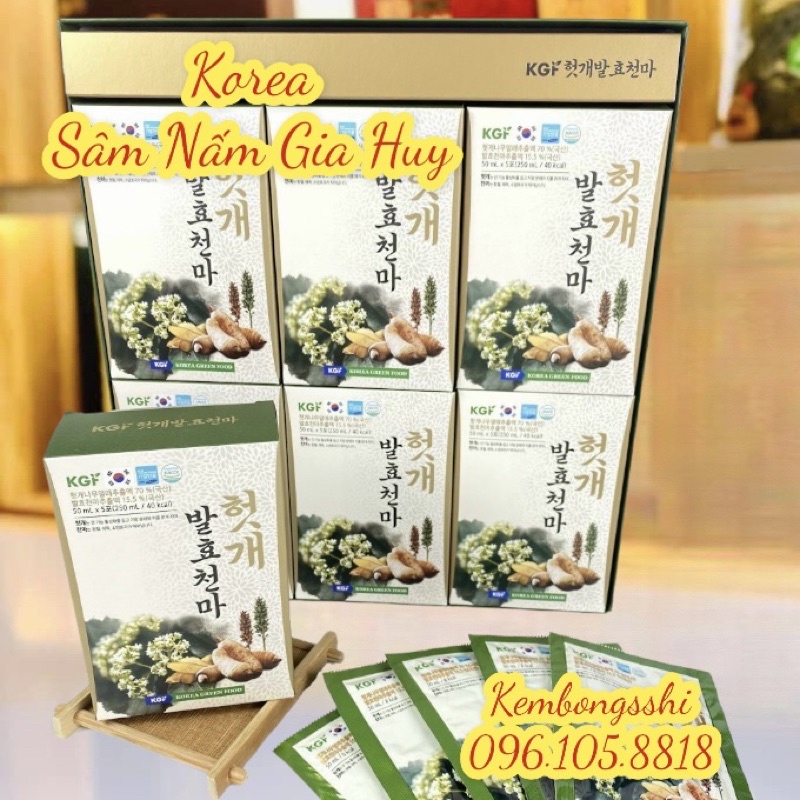 [HÀNG MỚI VỀ] Nước Bổ Gan, Mát Gan Thiên Ma Lên Men KGF Hàn Quốc, Hộp Vuông 30 Gói x 50ml