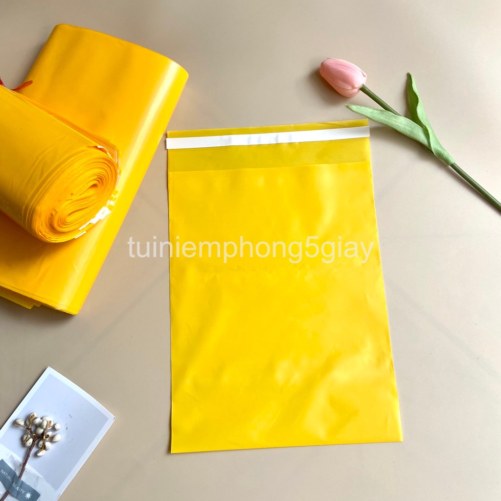 [1Kg–Màu vàng-Đủ size] Túi gói hàng niêm phong tự dính - túi đóng hàng chuyển phát nhanh có sẵn keo dính – 5 GIÂY