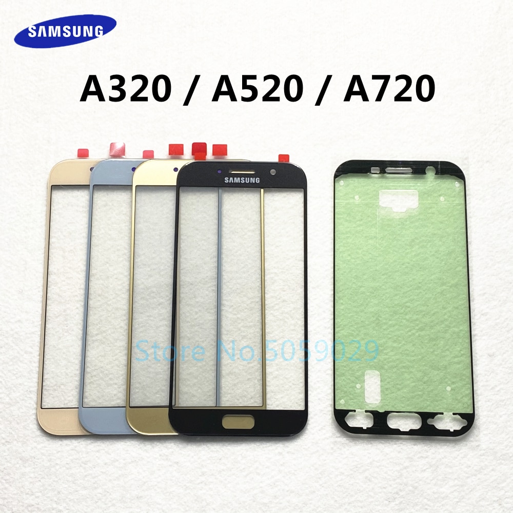 For Samsung Galaxy A3 A5 A7  A320 A520 A720 LCD Display Outer Touch Panel Screen Glass Replacement Front Glass Lens