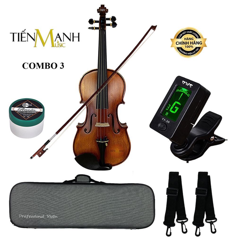 [Hàng Xuất Âu] Đàn Violin Amati Vân Thật VF300 Size 4/4, 3/4, 1/2, 1/4, 1/8, 1/10, 1/16 - Vĩ Cầm VF-300 Vi-ô-lông Violon