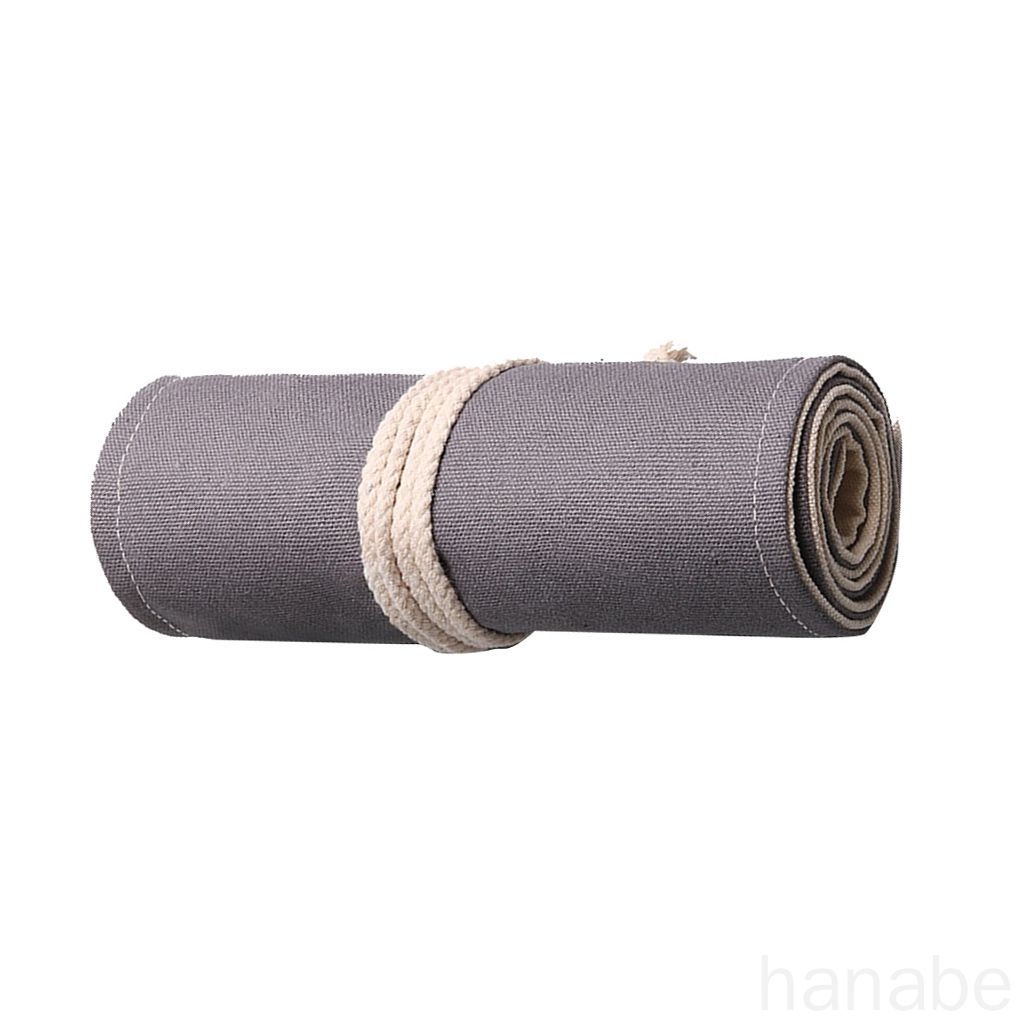 Túi đựng bút dạng cuộn bằng vải canvas 12-72 ngăn tiện dụng