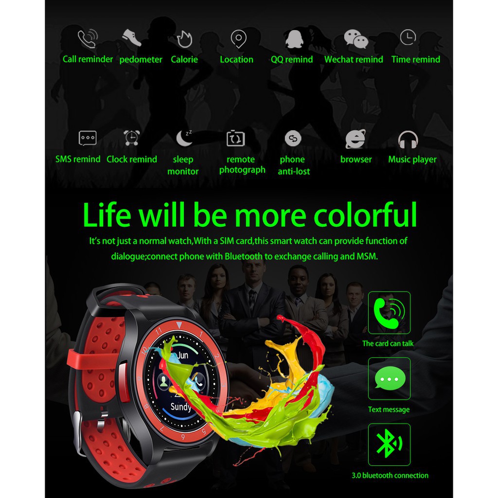 Đồng Hồ Thông Minh Bluetooth R10 Hỗ Trợ Thẻ Sim Kết Nối Với Điện Thoại Android Phone Pk Dz09 Gt08 V9