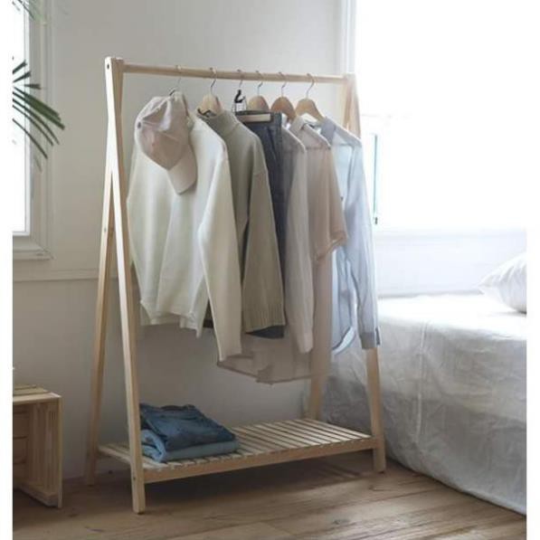 Kệ Treo Quần Áo Chữ A 1 Tầng Trang Trí Phòng Ngủ Gỗ Thông Nhập Khẩu - Giá Treo quần Áo Chữ A 1 Tầng Cao Cấp | BigBuy360 - bigbuy360.vn