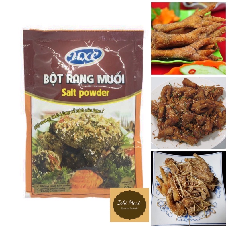 Bột làm gà rang muối 50g, Gà , tôm, cua , ếch rang muối