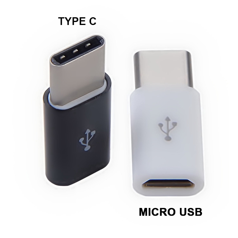 Adapter Ổ Cắm Micro USB Sang Đầu Cắm Type C/iPhone Lightning Cho Samsung Huawei Xiaomi