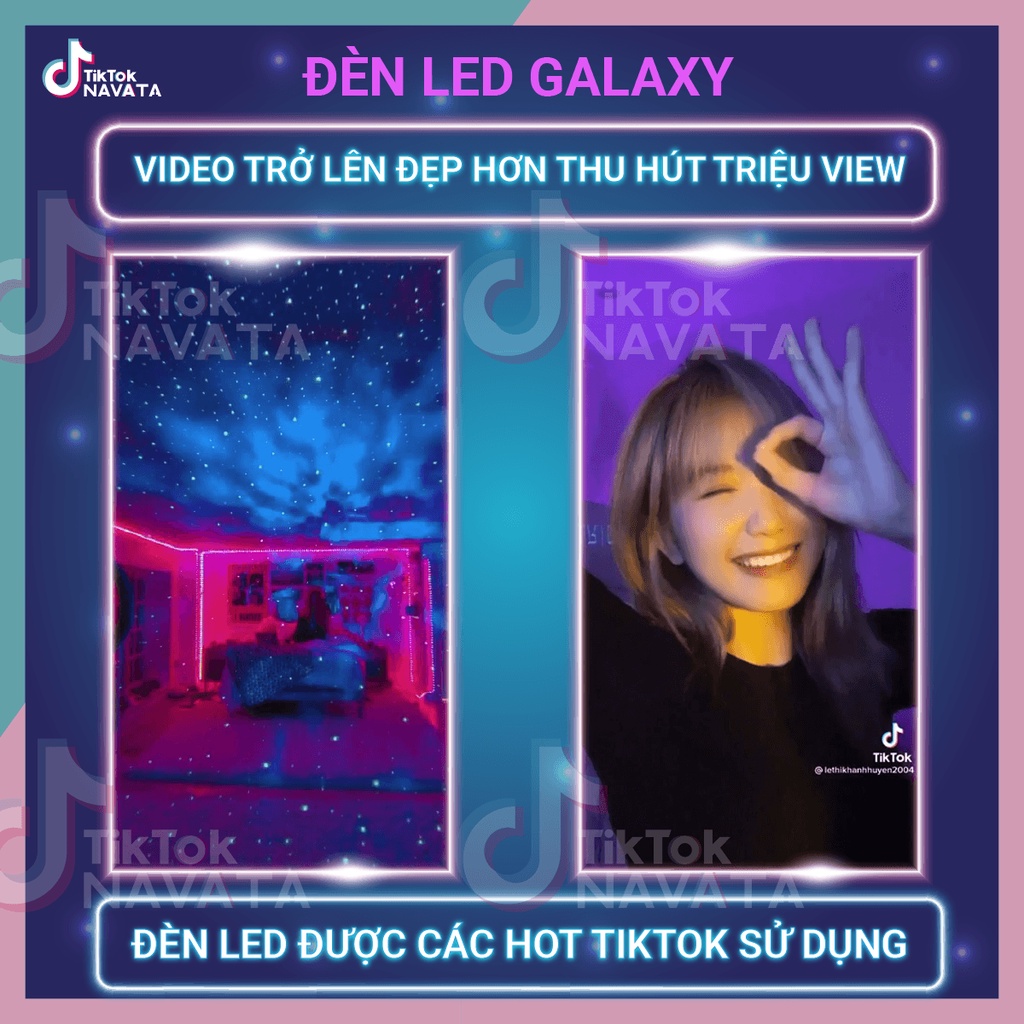 Đèn Led GALAXY TikTok đèn trần ngàn sao hot Tiktok Led thiên hà galaxy vũ trụ trang trí phòng ngủ hoặc quay video | BigBuy360 - bigbuy360.vn