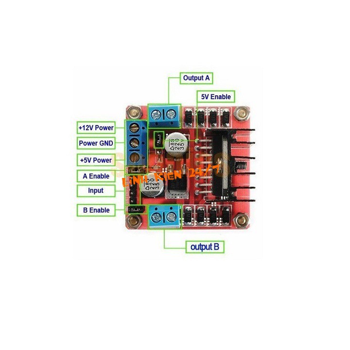 Module Điều Khiển Động Cơ L298 Đỏ