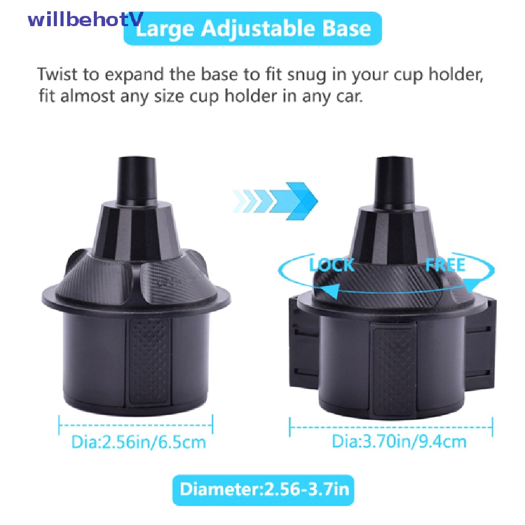 Giá Đỡ Cốc Nước Trên Xe Hơi Có Thể Điều Chỉnh Xoay 360 Độ° Bàn Thức Ăn Cánh Tay Xoay [Mới]