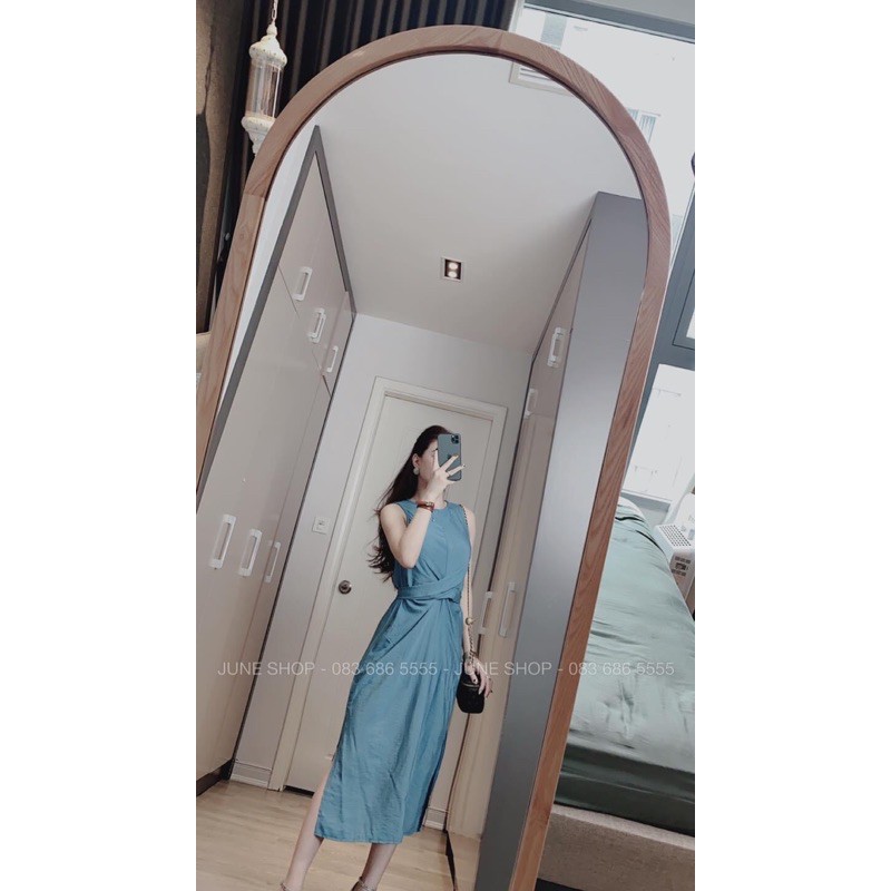 BÁN SỈ VÁY XANH XOẮN EO BUỘC DÂY CHO NỮ | BigBuy360 - bigbuy360.vn