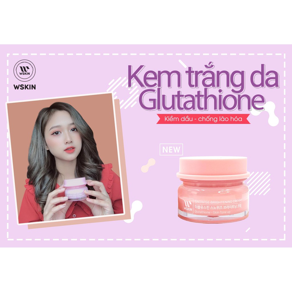 Kem Dưỡng Trắng Da Bật Tông Ban Ngày Wskin Snowise Brightening Cream 50g