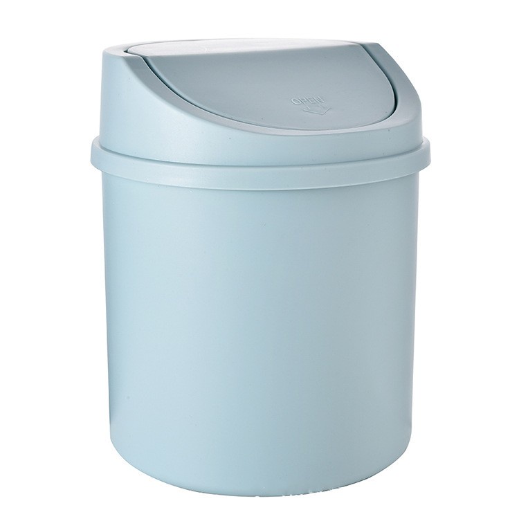 Thùng rác cỡ nhỏ để bàn Có Nắp Xoay + Kéo + Nắp Nhỏ Tiện Dụng Cho Gia Đình / Văn Phòng