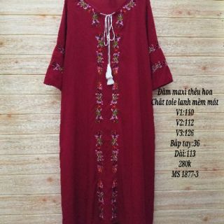 ĐẦM MAXI THÊU HOA