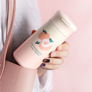 Bình giữ nhiệt Bincoo in hình trái đào thể tích 310ml tiện dụng năng động vật liệu SUS 304 siêu giữ nhiệt nên đến 8h