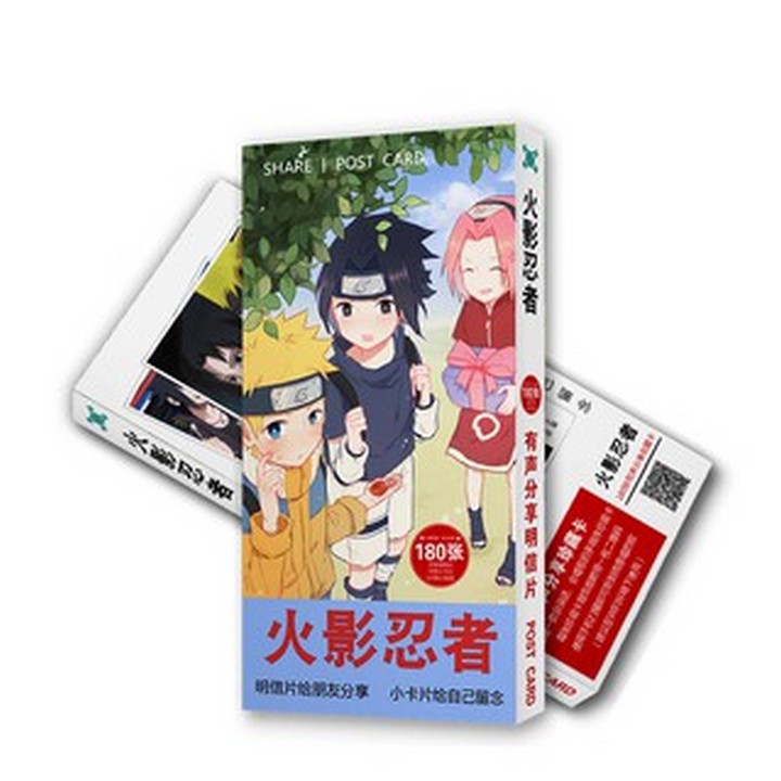 Postcard naruto bản dạ quang naruto anime chibi hộp ảnh bưu thiếp quà tặng độc đáo