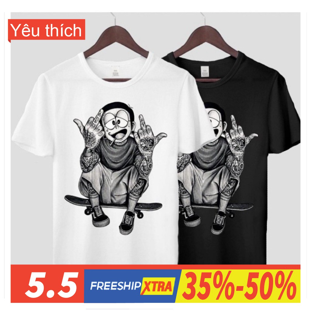 ÁO THUN TAY LỠ NOBITA Form rộng Mặc Thoải MÁi CHẤT COTTON 100%