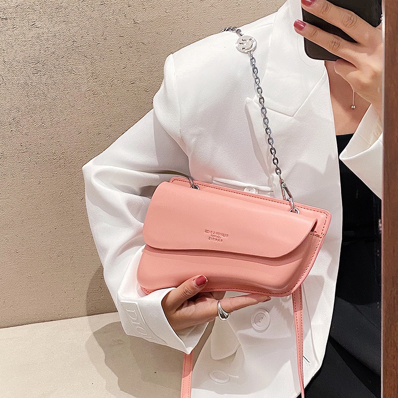 Túi Đeo JASMIN NOIR Chéo Da PU Phối Dây Xích Thời Trang Nữ Sành Điệu