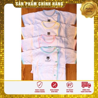 Áo sơ sinh Hột gà kiểu dáng bác sĩ gài nút bên