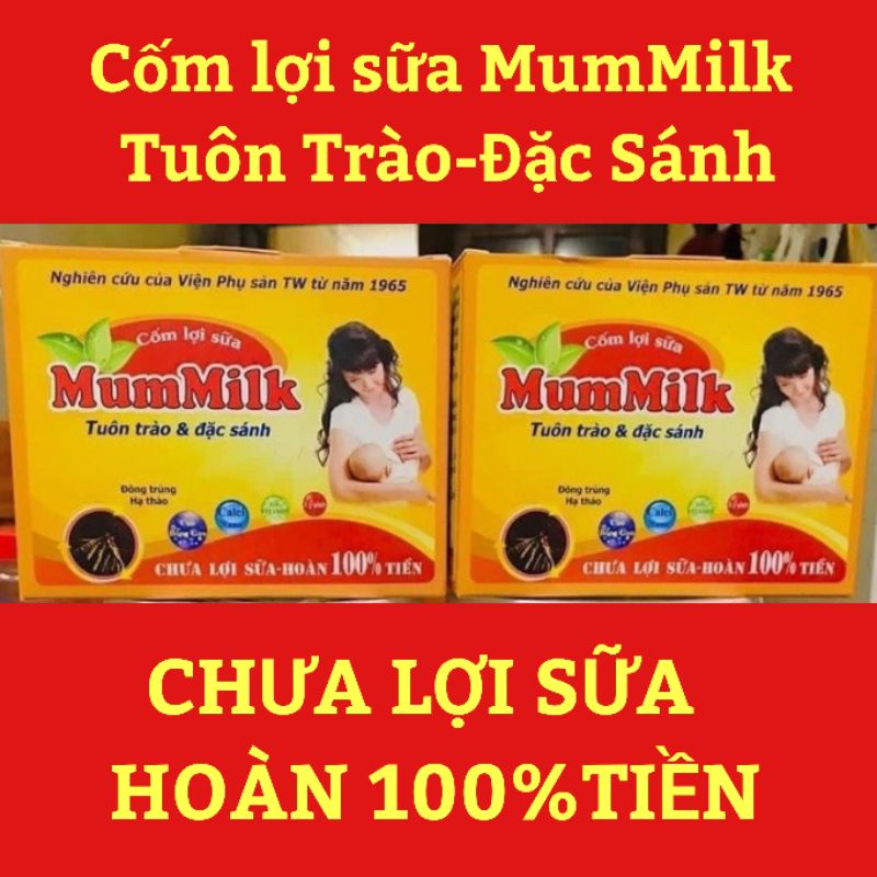 CỐM CỐM LỢI SỮA MUMMILK ĐÔNG TRÙNG HẠ THẢO - cốm lợi sữa cho mẹ sau sinh của viện phụ sản Tw, kích sữa về 1hộp 20 gói