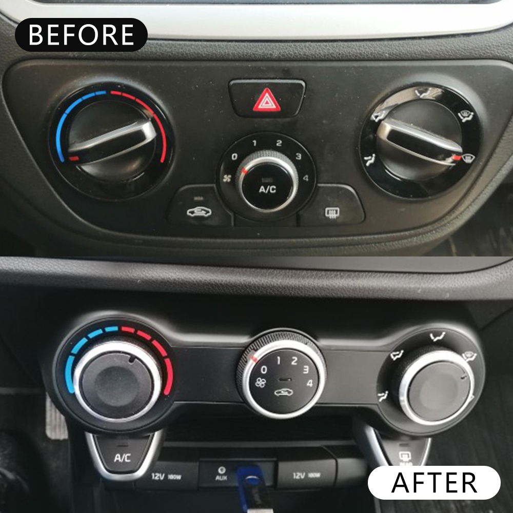 Set 2 Núm Vặn Điều Khiển Điều Hòa Nhiệt Độ AC Cho Hyundai Solaris 2017-2021 for Kia Rio K2 KX Cross
