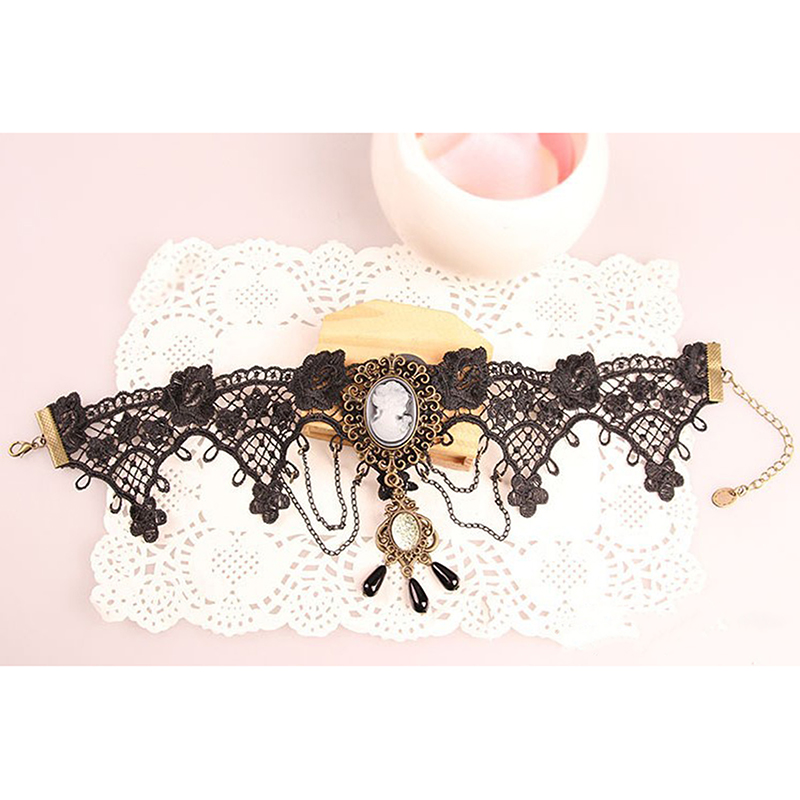 [abubbleVN]1pc Choker Necklace Gothic Jewelry Vintage Lace Necklace & Pendant Women