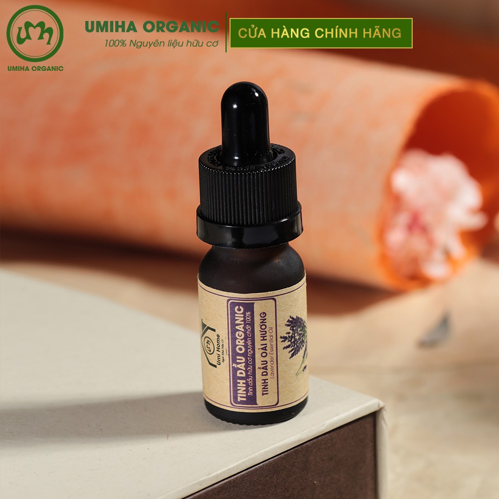 Tinh dầu Oải Hương Lavender hữu cơ UMIHOME nguyên chất 10ml - Dùng xông giảm mệt mỏi, ngủ ngon thư giãn, dưỡng da và mụn