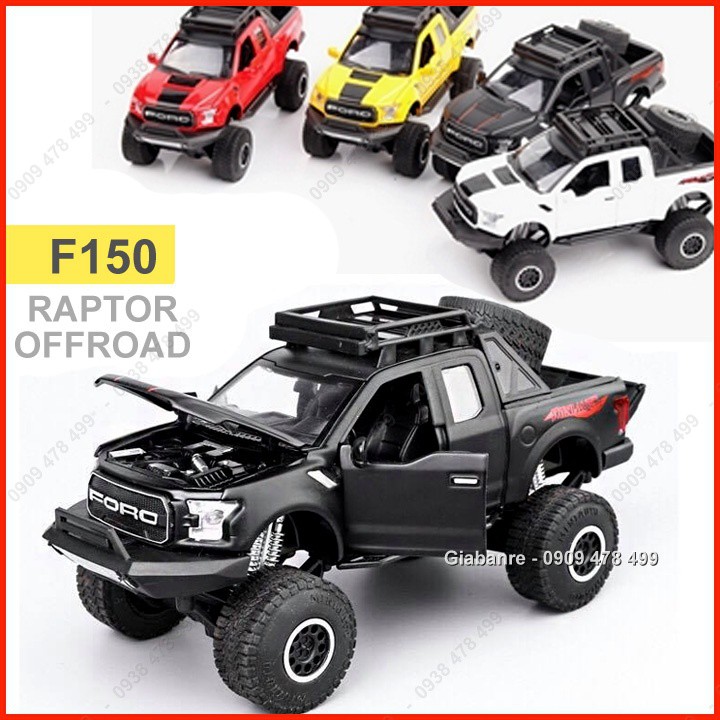 Xe Mô Hình Kim Loại Ford F150 Raptor Offroad Vua Địa Hình Tỉ Lệ 1:32 - 9708.1