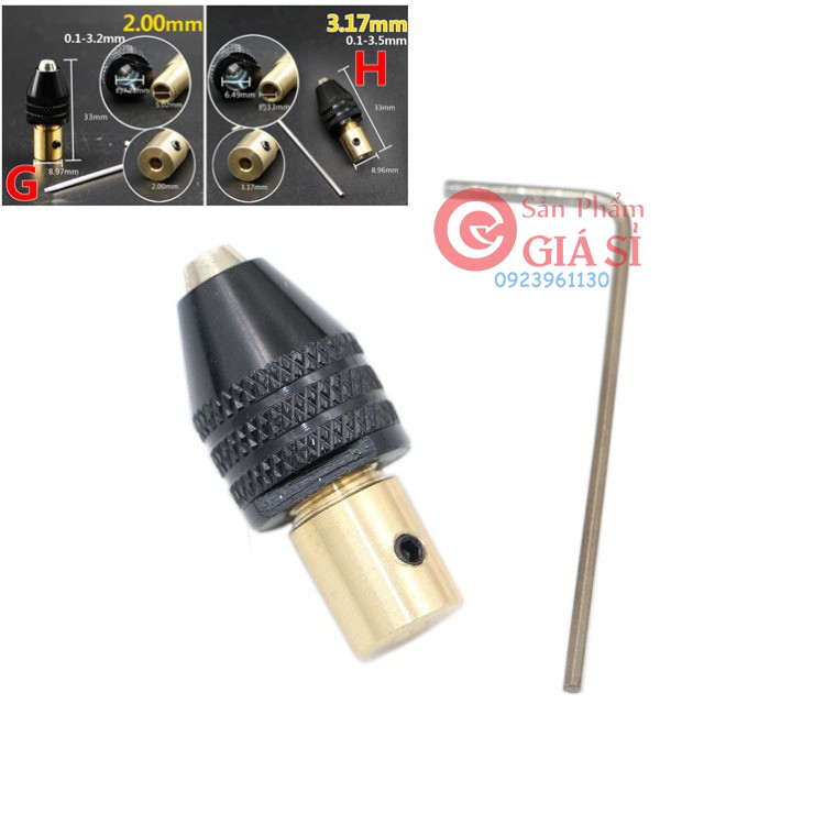 Đầu kẹp mũi khoan cho Motor trục ❤️freeship❤️