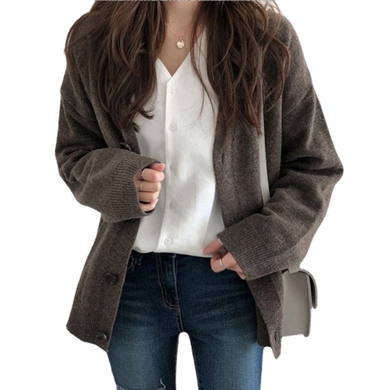 Áo sweater Màu Trơn Phong Cách Hàn Quốc Thời Trang Cho Nữ