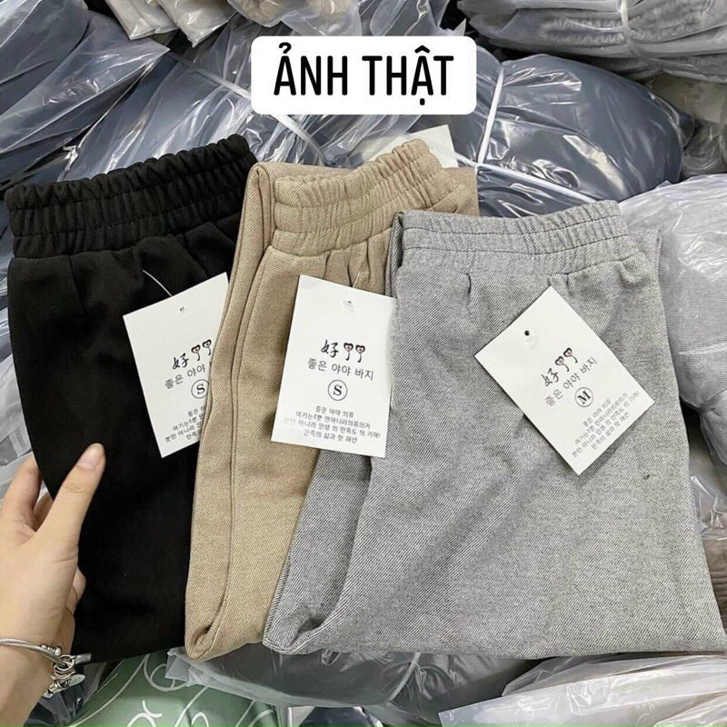 [Ảnh thật chụp cận chất] Quần baggy vải dạ Hàn Quốc cao cấp | BigBuy360 - bigbuy360.vn
