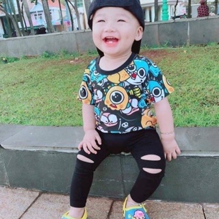 Legging rách gối cho bé