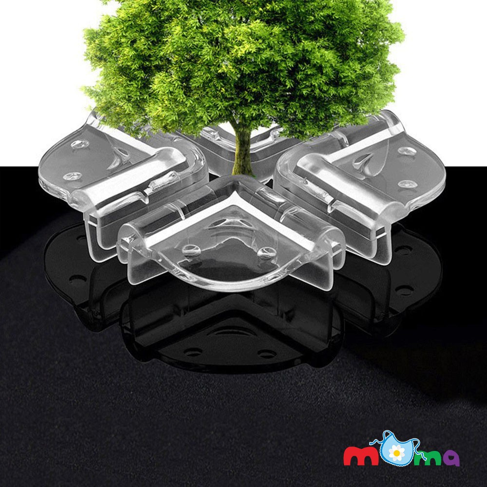 Bộ 4 Miếng Bọc Cạnh Bàn Silicon Cao Cấp Bịt Góc Bàn Tránh Va Đập An Toàn Cho Bé - Miếng Bịt Góc Nhọn Bàn Chất Nhựa