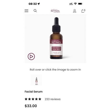 Serum Retinol chống lão hoá, dưỡng trắng sáng và săn chắc da