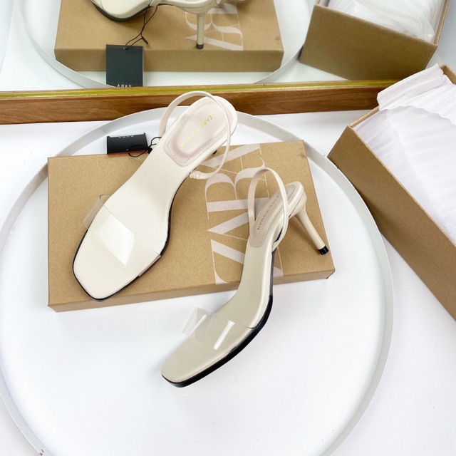 Sandal Zảra quai trong mica chanh sả trẻ trung