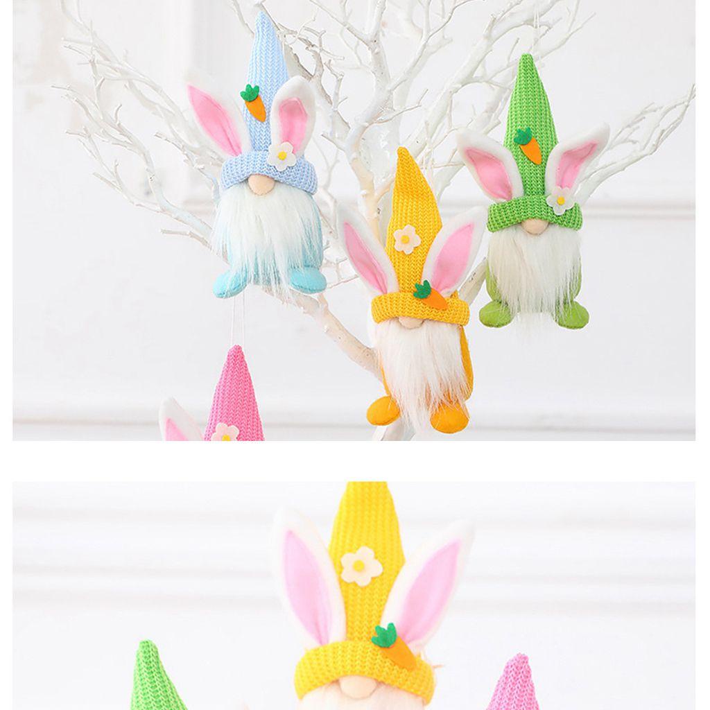 Phụ Kiện Treo Trang Trí Hình Tai Thỏ Phục Sinh Handmade DIY