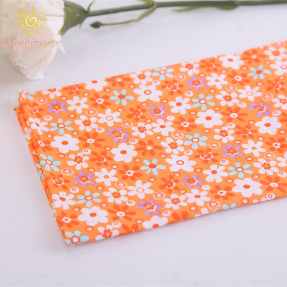 Set 7 Tấm Vải Cotton 25x25cm In Họa Tiết Hoa Dùng May Vá