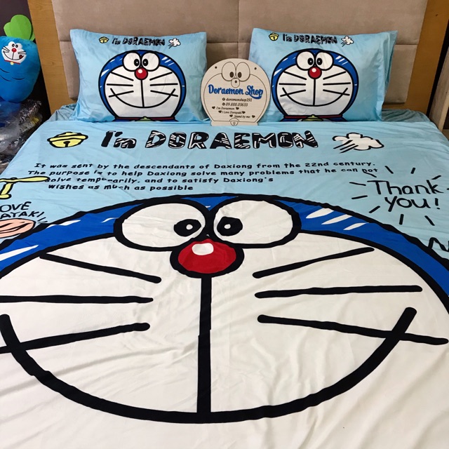 Bộ Vỏ Chăn Ga Gối Doremon Doraemon