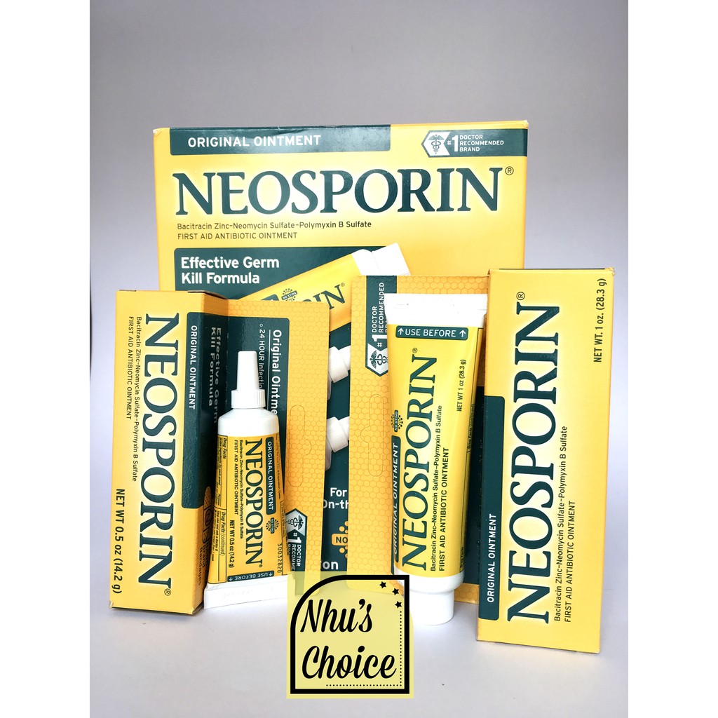 [Hàng Mỹ Nhu's Choice] Kem mỡ liền sẹo bảo vệ 24 giờ Neosporin Original Antibiotic Ointment to Prevent Infection for 24h