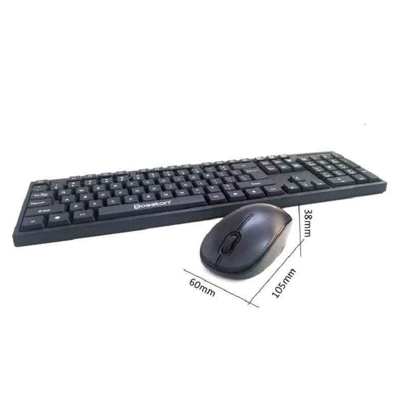 Bộ bàn phím và chuột không dây văn phòng Bosston WS100 (Đen)