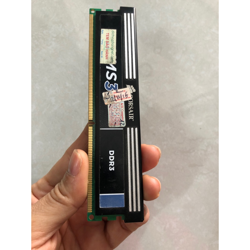 RAM máy tính bàn DDR3 4GB PC Corsair XMS3 bus 1600MHz. Hàng bảo hành 1 tháng.