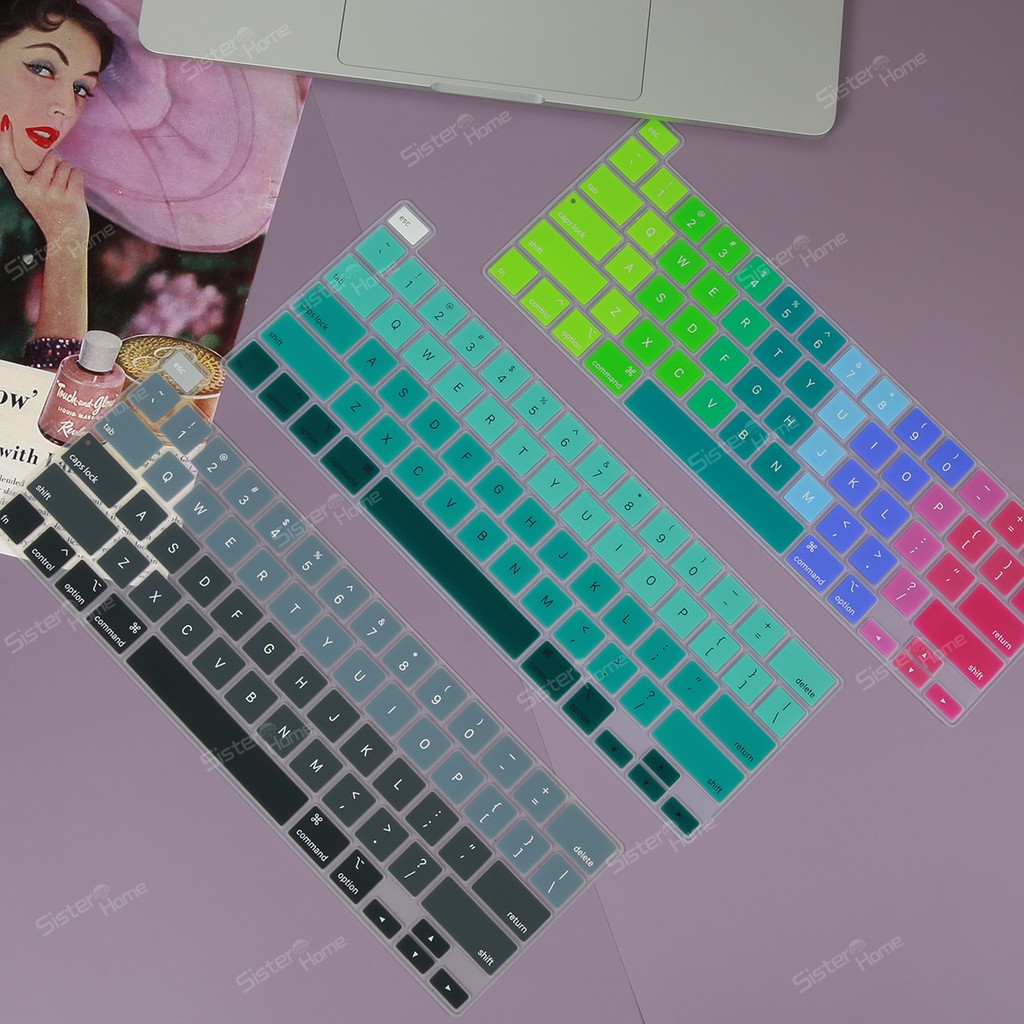 Nắp bàn phím Silicon cho Macbook Air Pro 12 13.3 15.4 16 inch A2338 A2337 A1502 A1708