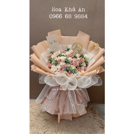 [Quà sinh nhật] Bó hoa sáp mix màu 60bông cao cấp, cực to đẹp. Bền vĩnh cửu.