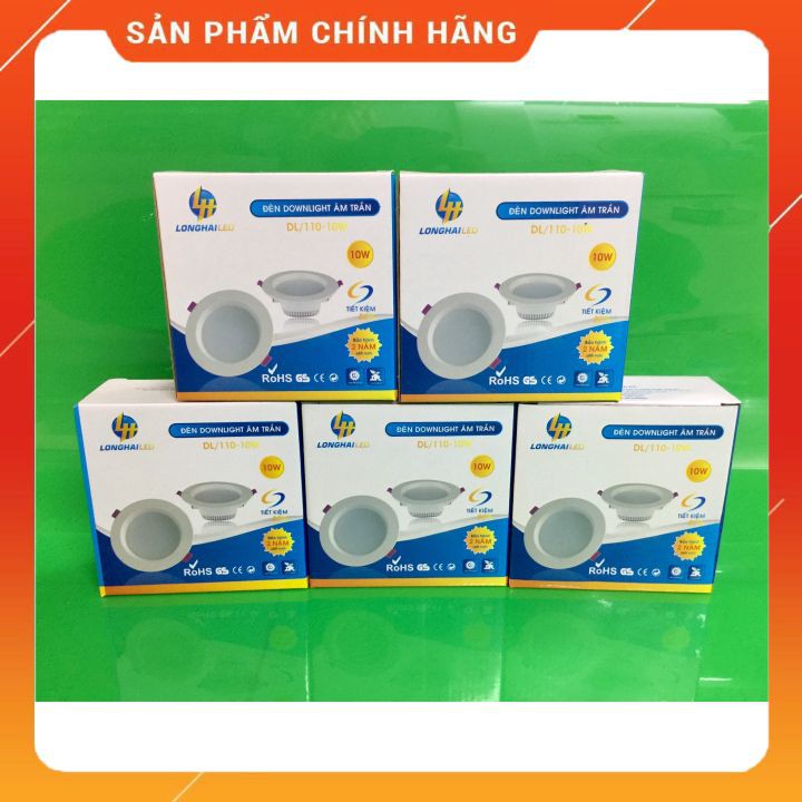 Đèn Led  Âm Trần LHLed 10w Bảo Hành 02 Năm Kích Thước D110mm Ánh Sáng Trắng