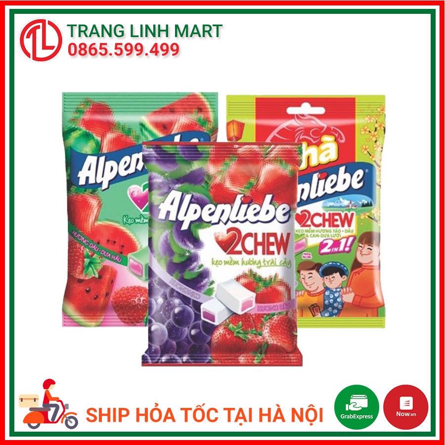 Combo 3 Kẹo Dẻo Alpenliebe các loại gói 87g