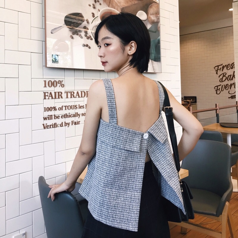 Áo hai dây TWEET hở lưng 1 nút