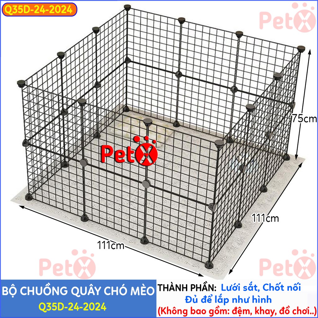 Quây chuồng chó mèo lắp ghép nuôi thú cưng sơn tĩnh điện giá rẻ-10