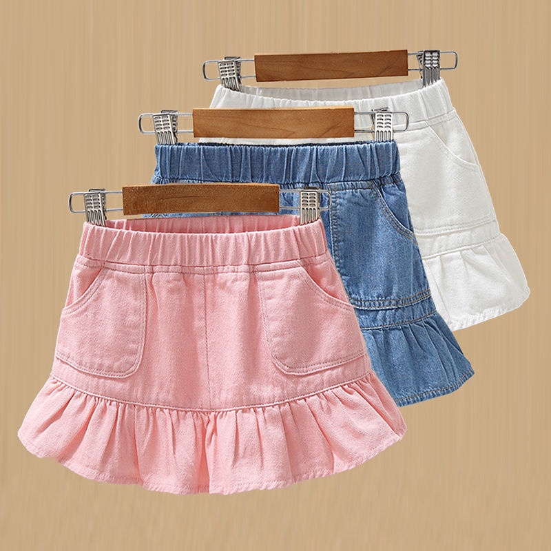 Chân Váy Denim Thời Trang Mùa Hè 2022 Phong Cách Mới Cho Bé Gái