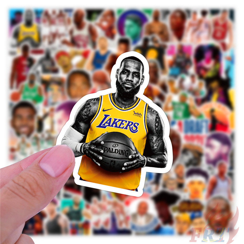 100Pcs/Set ❉ NBA Superstar Mixed Basketball Star Series B Mixed Sports Stickers ❉ Professional Basketball Player DIY Fashion Mixed Waterproof Doodle Decals Stickers