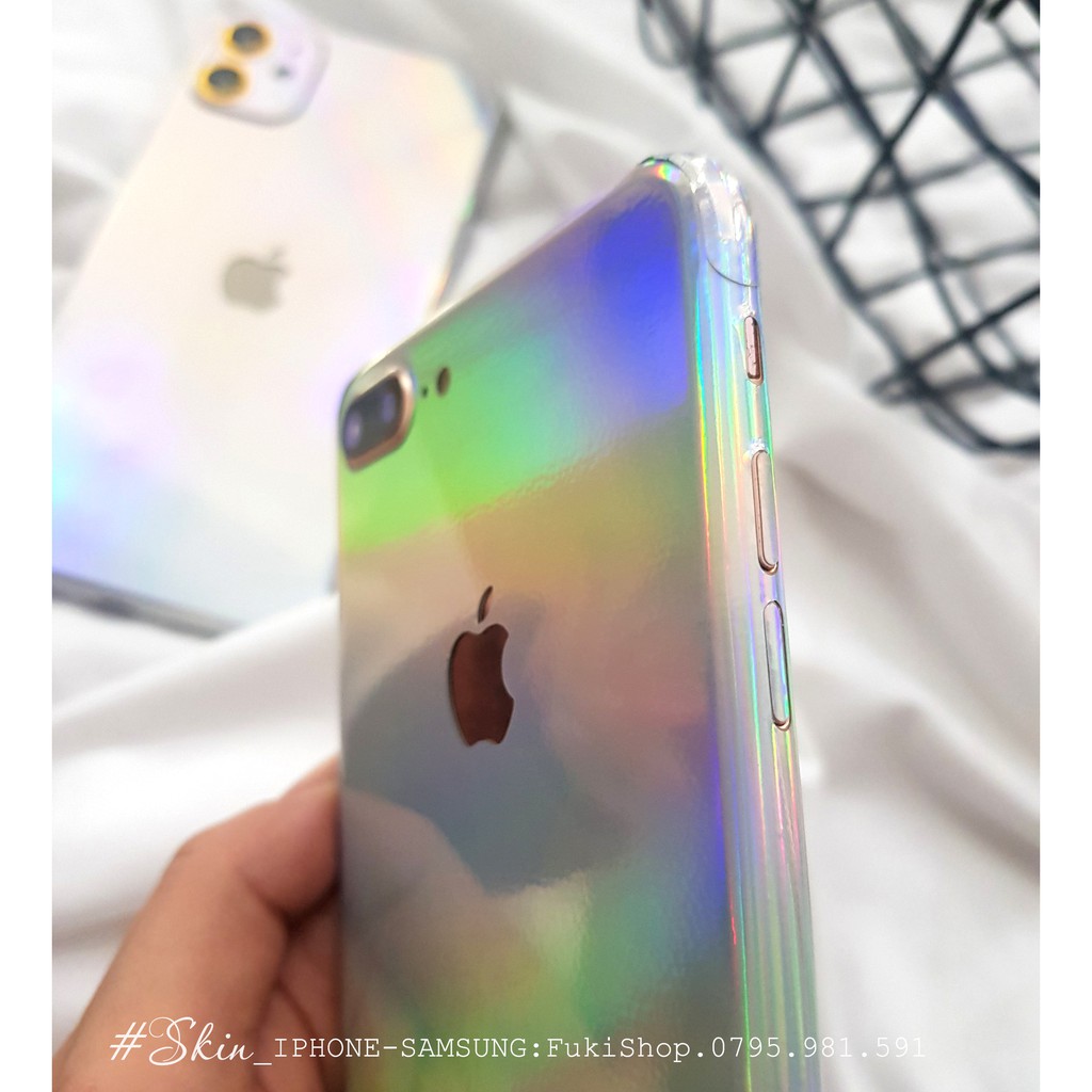 IPHONE]Tấm Dán Skin mặt sau FULL VIỀN Hologram Rainbow Cho 5 6 7 8 6plus 7plus 8plus X XS XR XSMAX 11 PRO MAX 12 PRO MAX