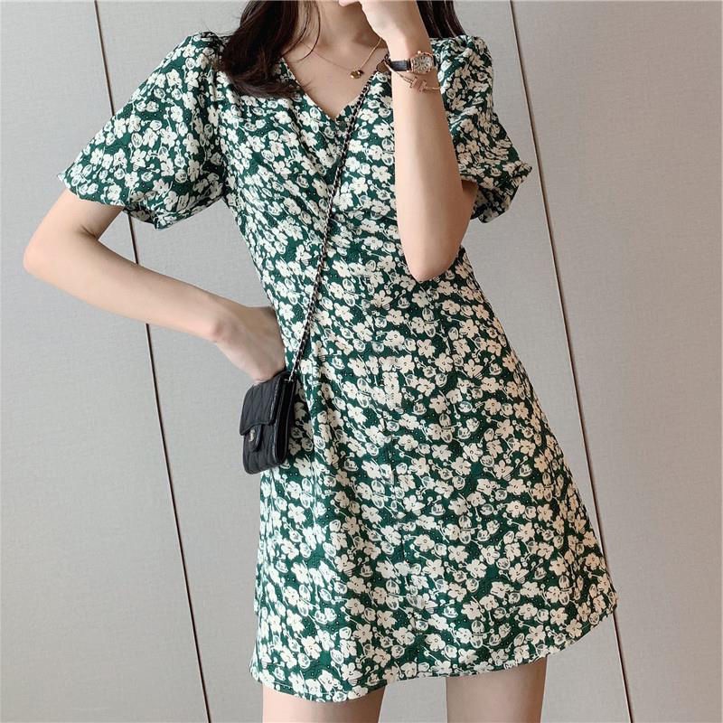 Đầm Hoa Phong Cách Pháp Thời Trang Mùa Hè Cho Nữ