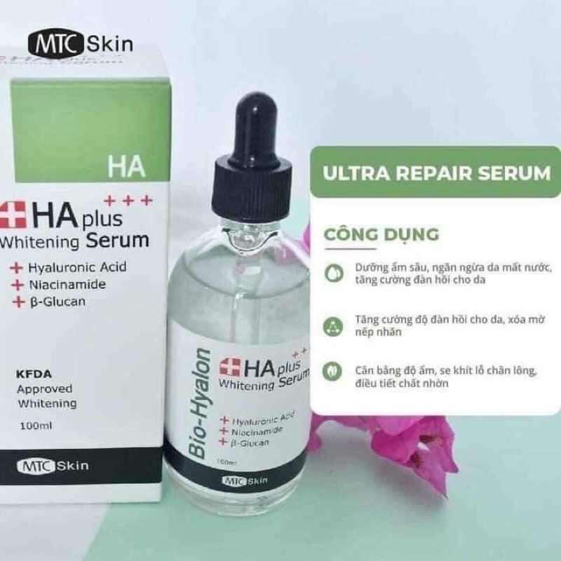 Serum HA Plus Whitening 100ml dưỡng da, cấp ẩm làm da mềm mịn trắng sáng
